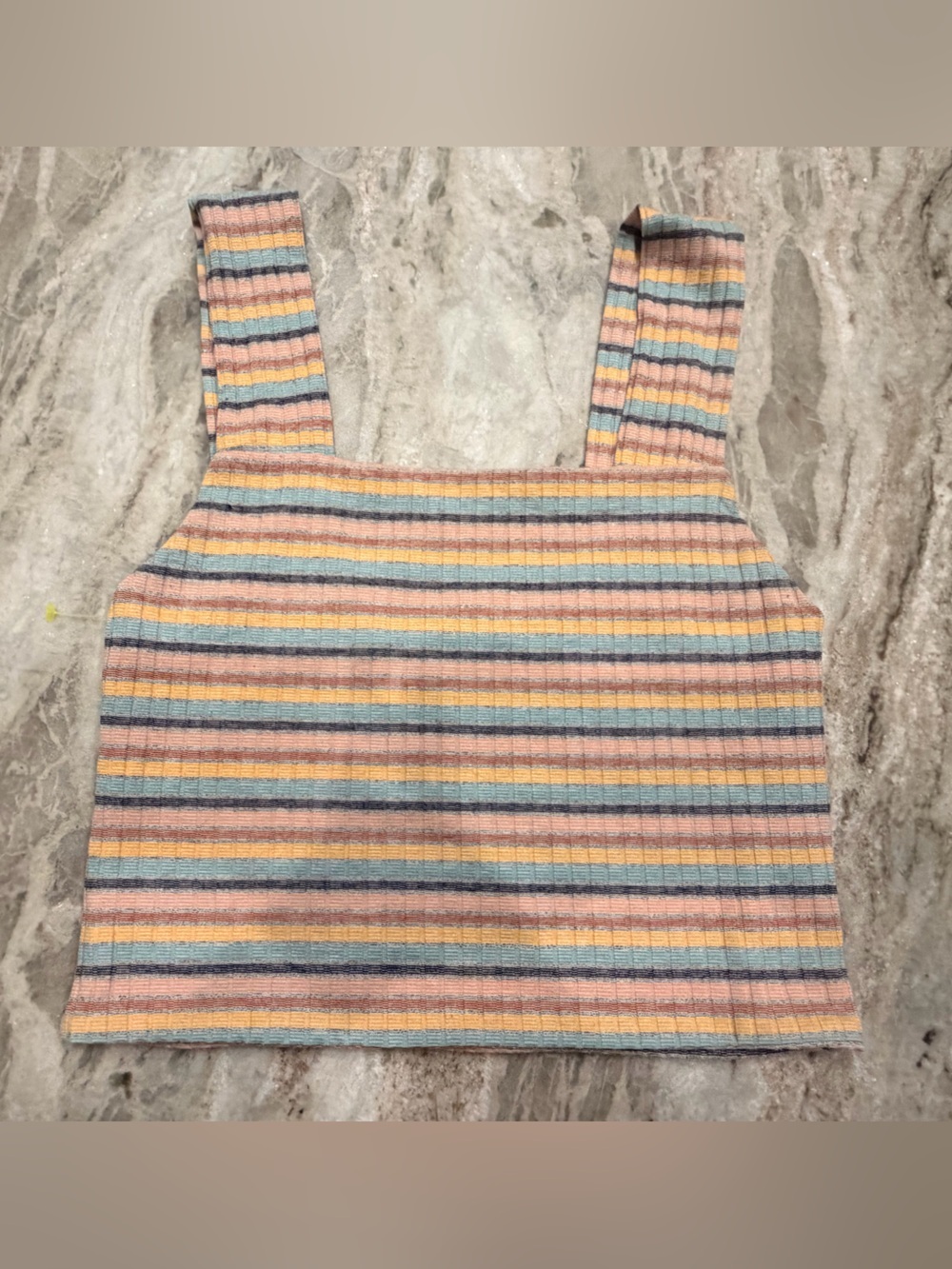 American Eagle Striped Off Shoulder Knit Top Long Sleeve Small